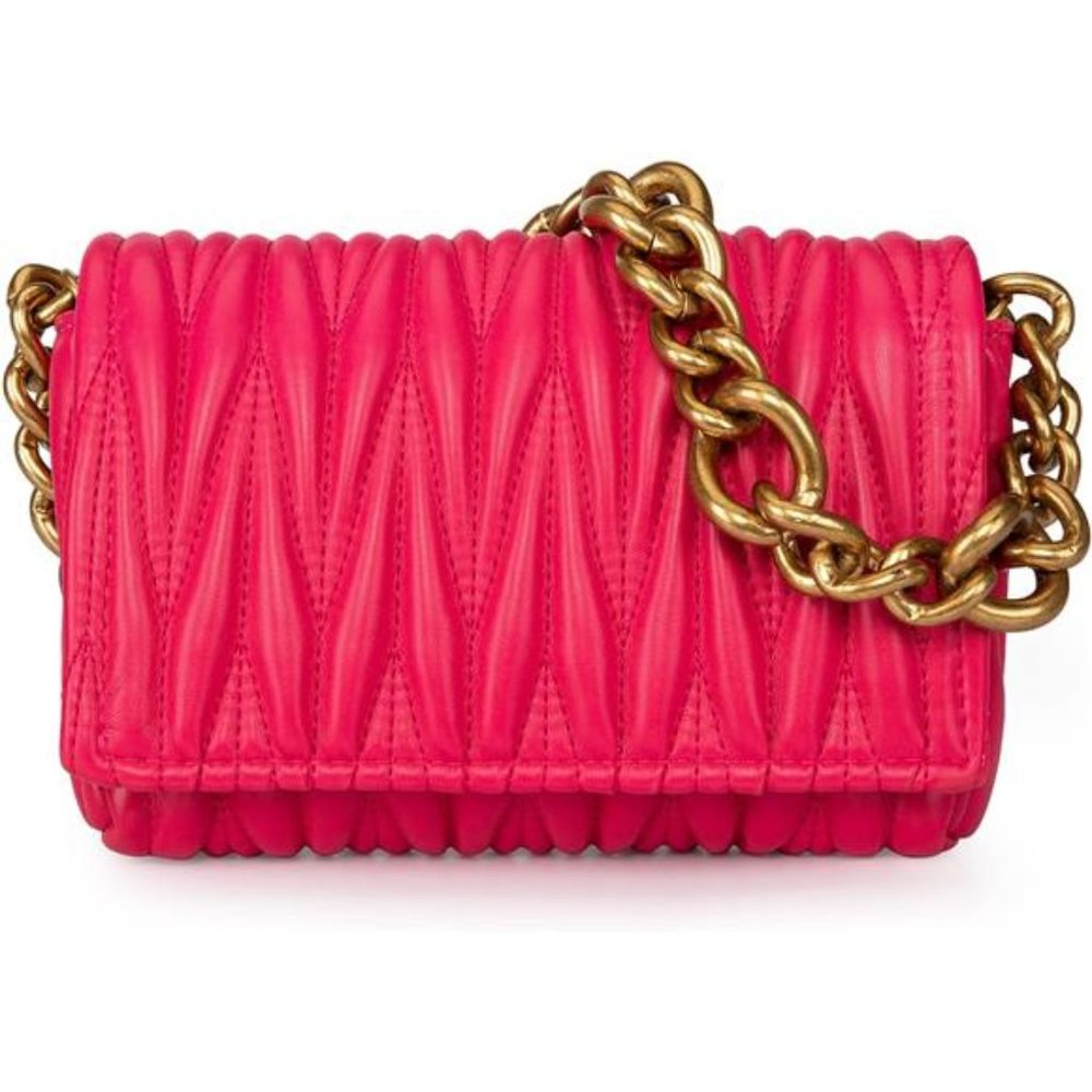 Hot Pink Quilted Purses Pretty  Chunky Chain Shoulder Bags